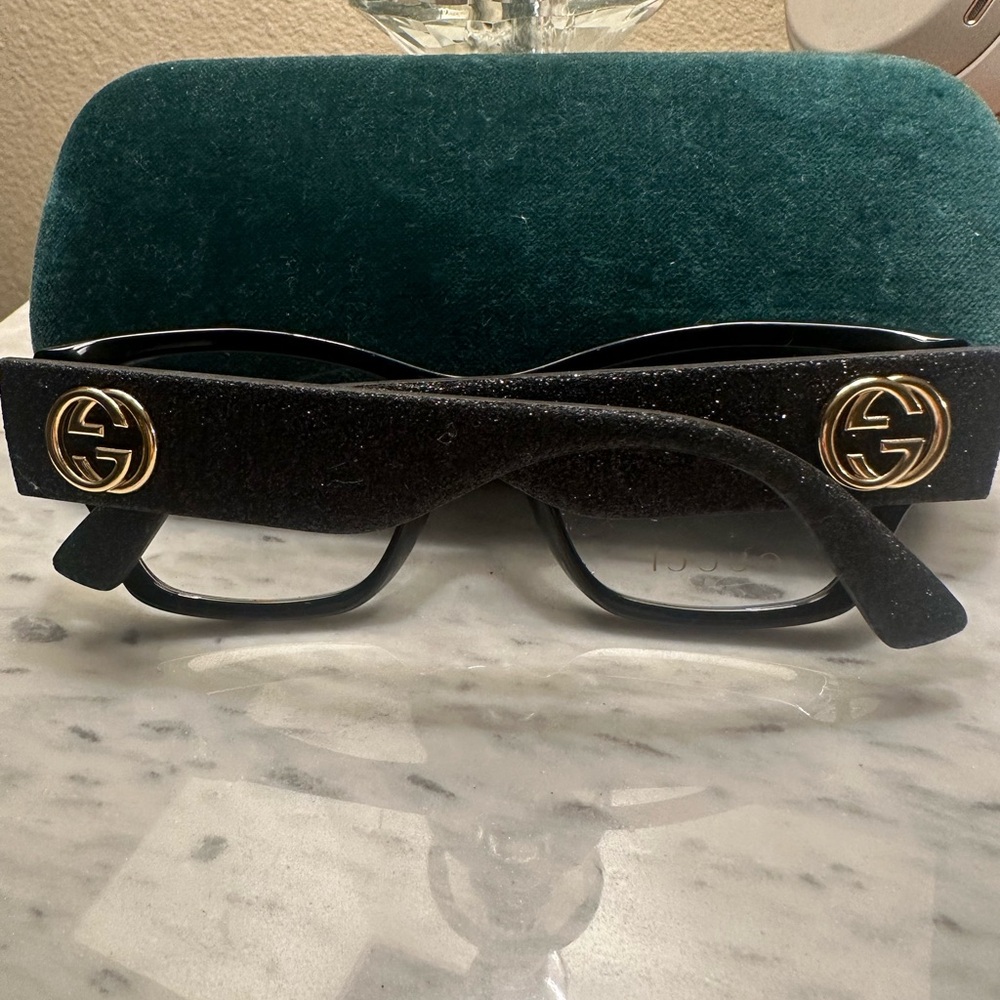Authentic Gucci Glitter Eyeglass Frames GG0104O 0… - image 3